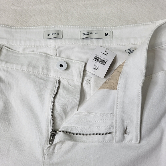 J.Jill White Cropped Pants Size 16 Petite 16P - Picture 8 of 12